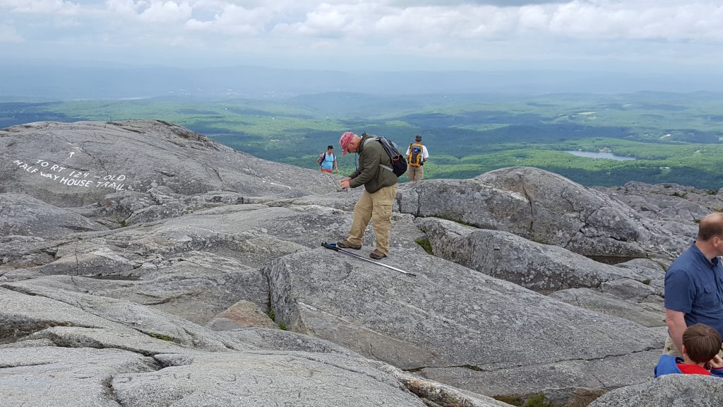 Monadnock-027-2018-06-07 Mike at the summit of Monadnock